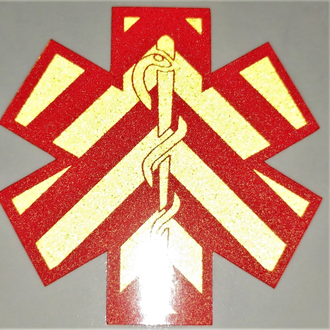 Fluorescent Yellow and Red Chevron Striped Reflective Vinyl - Etsy