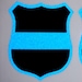 Reflective Thin Blue Line Badge Window Decal Police Law Enforcement ...