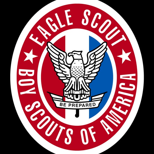 Fully Reflective Eagle Scout Badge Car Window Decal Multiple Sizes Boy Scouts