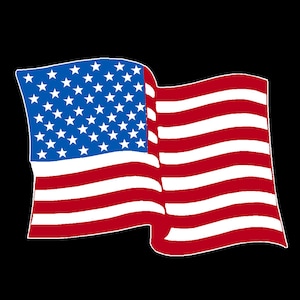 Fully Reflective Waving AMERICAN FLAG Fire Helmet,  Car Window Decal firefighting EMS Multiple Sizes