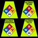 thumbnail image 2 of Reflective Fluorescent Yellow Helmet Decal - HAZMAT OPERATIONS - Tetrahedron/Trapezoid Shape 2 of 5