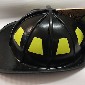 8 Reflective Fluorescent Lime-Yellow Fire Helmet Tetrahedrons Tets Firefighter