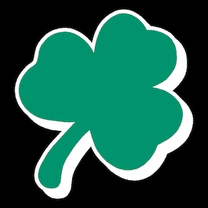 Reflective Clover / Shamrock Car or Fire Helmet Decal multiple sizes