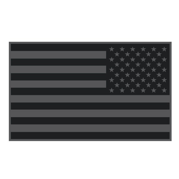 Reversed Reflective Subdued AMERICAN FLAG Fire Helmet,  Car Window Decal firefighting EMS Black Grey Multiple Sizes