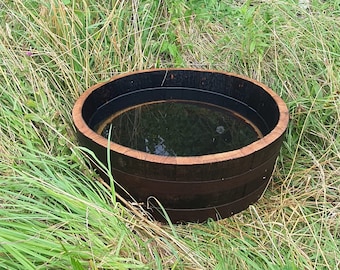 Shallow 1/4 Whisky Barrel Water Feature Lily Nature Pond DIY Project Water Tight