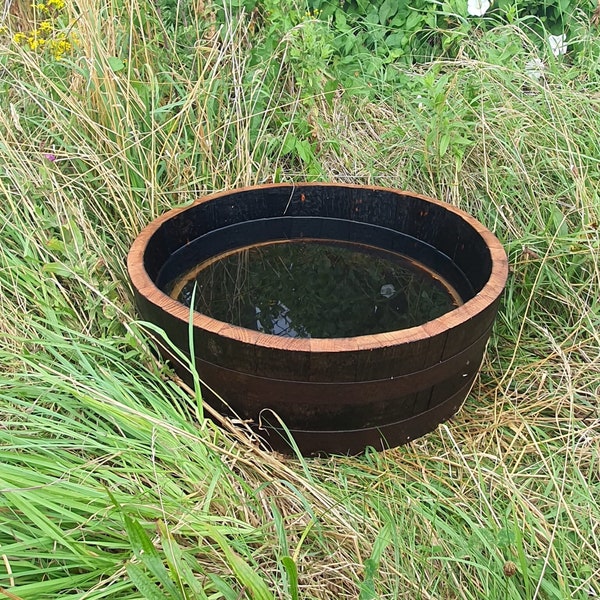 Shallow 1/4 Whisky Barrel Water Feature Lily Nature Pond DIY Project Water Tight