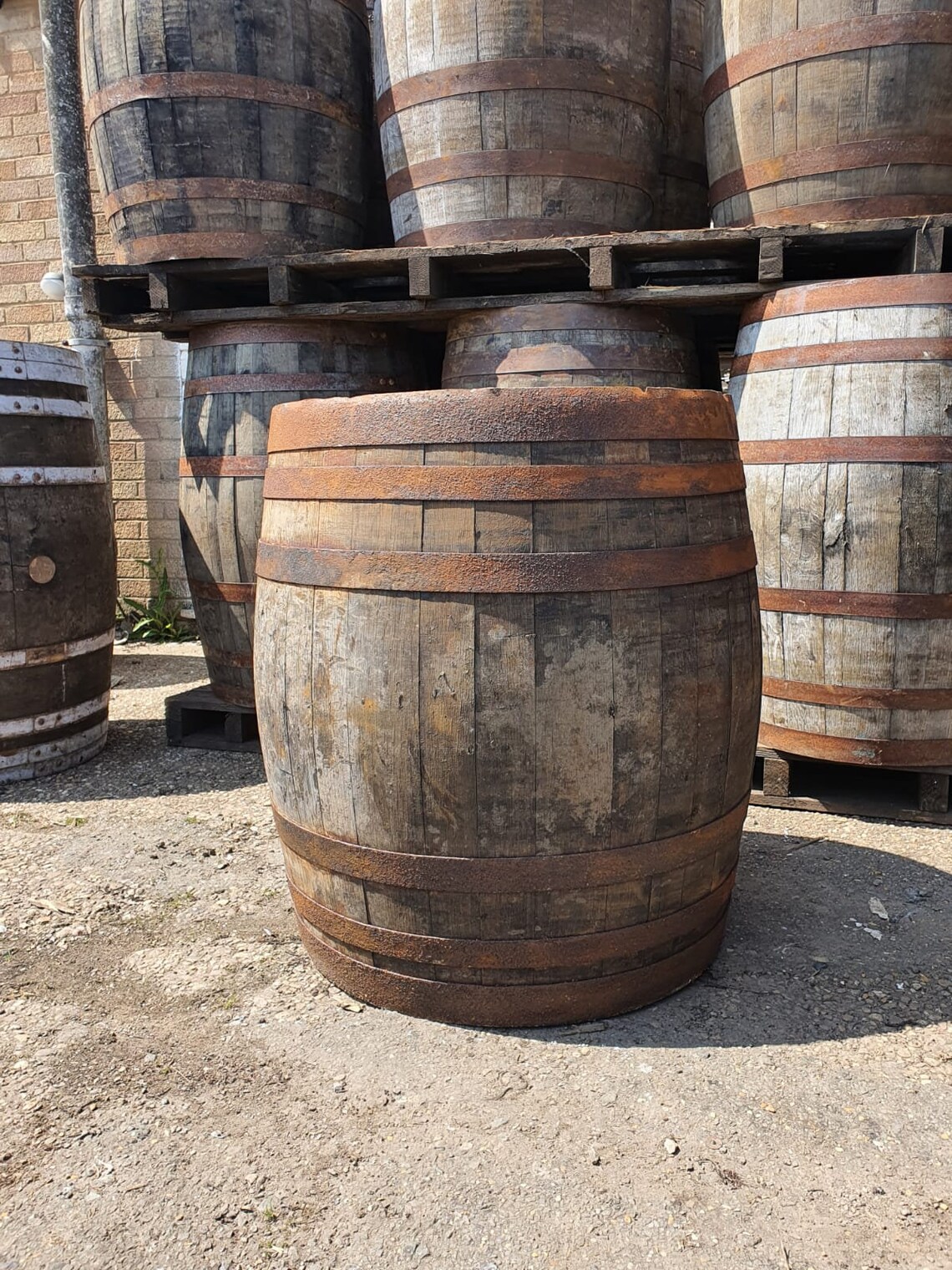 Short Wide Dumpy Hogshead Whisky Oak Whiskey Barrel Cask Man Etsy
