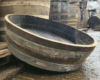 25cm Tall Shallow 1/4 Wine Whisky Barrel Water Feature Lily Nature Pond DIY Project Water Tight