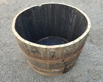 Water Tight / Pond / Half / Whisky / Barrel / Oak / Planter / Tub / Garden / Water Feature / Fountain