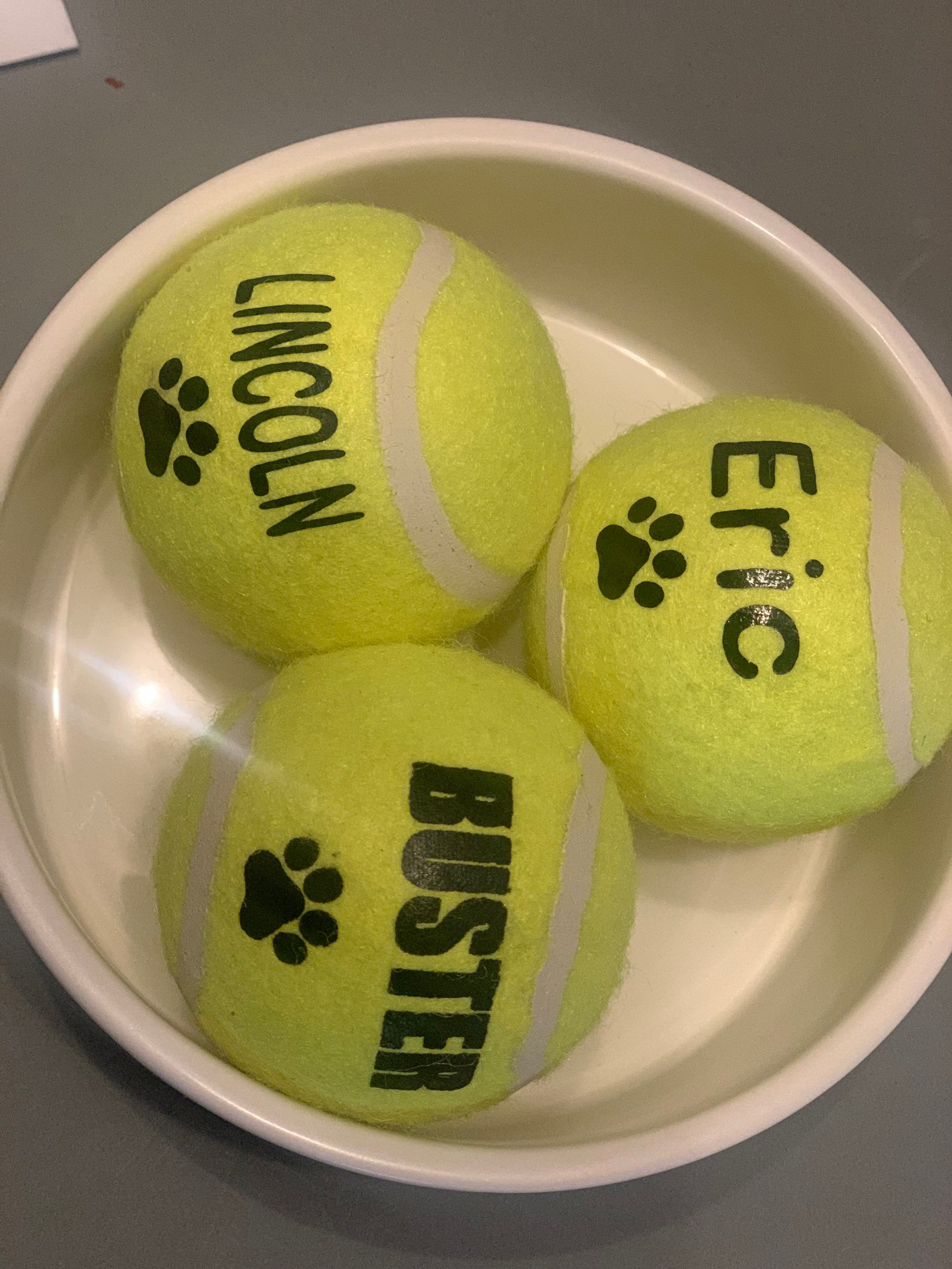 Personalised Tennis Ball Dog ball puppy gift Etsy