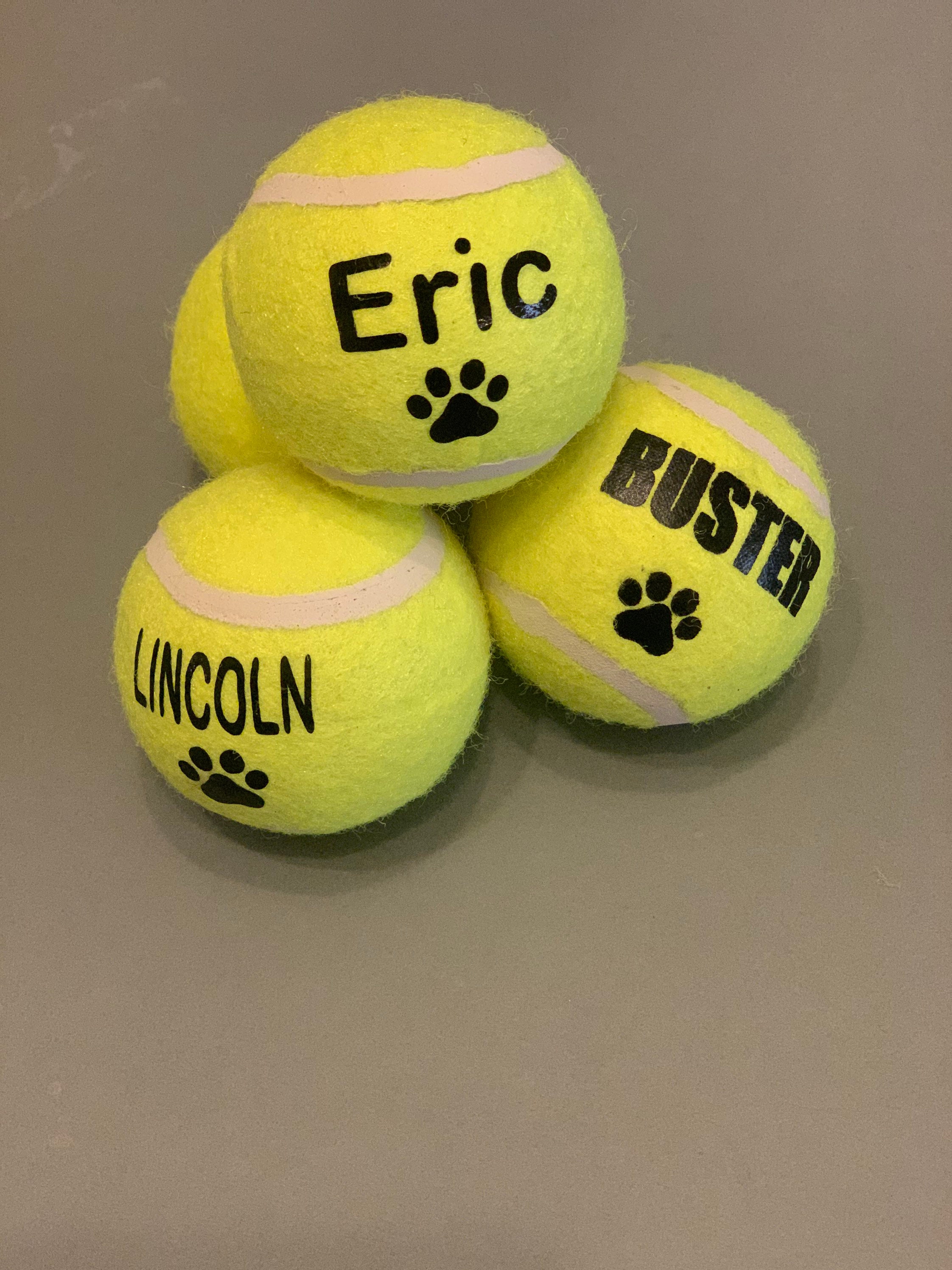Personalised Tennis Ball Dog ball puppy gift Etsy