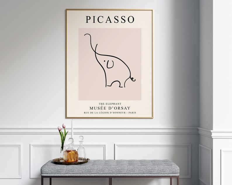 Digital Art Picasso Art Poster Picasso Animal Sketch Museum Printable Picasso Print Exhibition Wall Art Modern Art Print