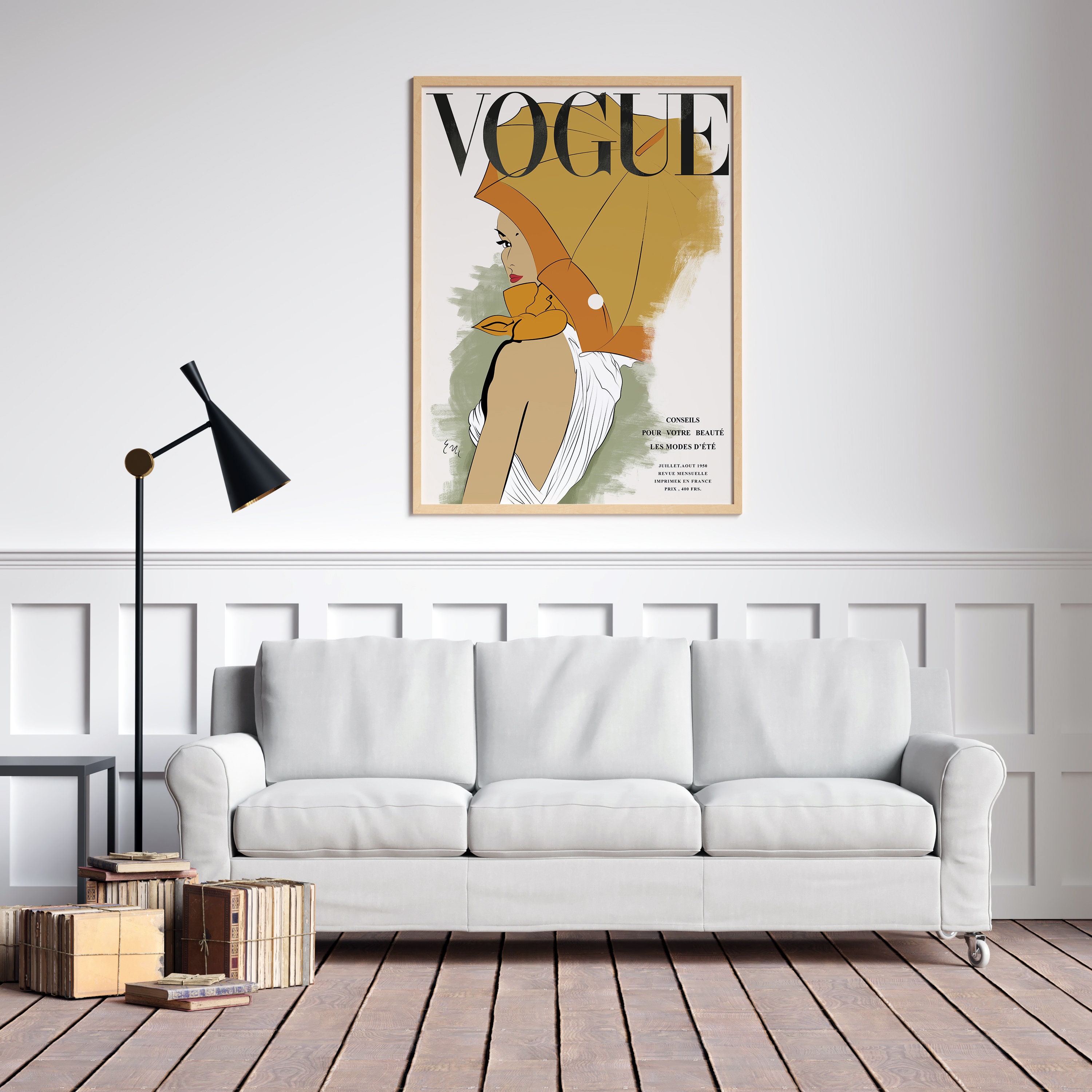 Fashion Vogue Print Vogue Wall Art Vogue Cover Illustration Etsy