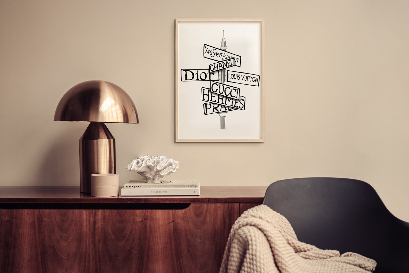 Fashion Brand Print Fashion Wall Art Fashion Illustration Etsy