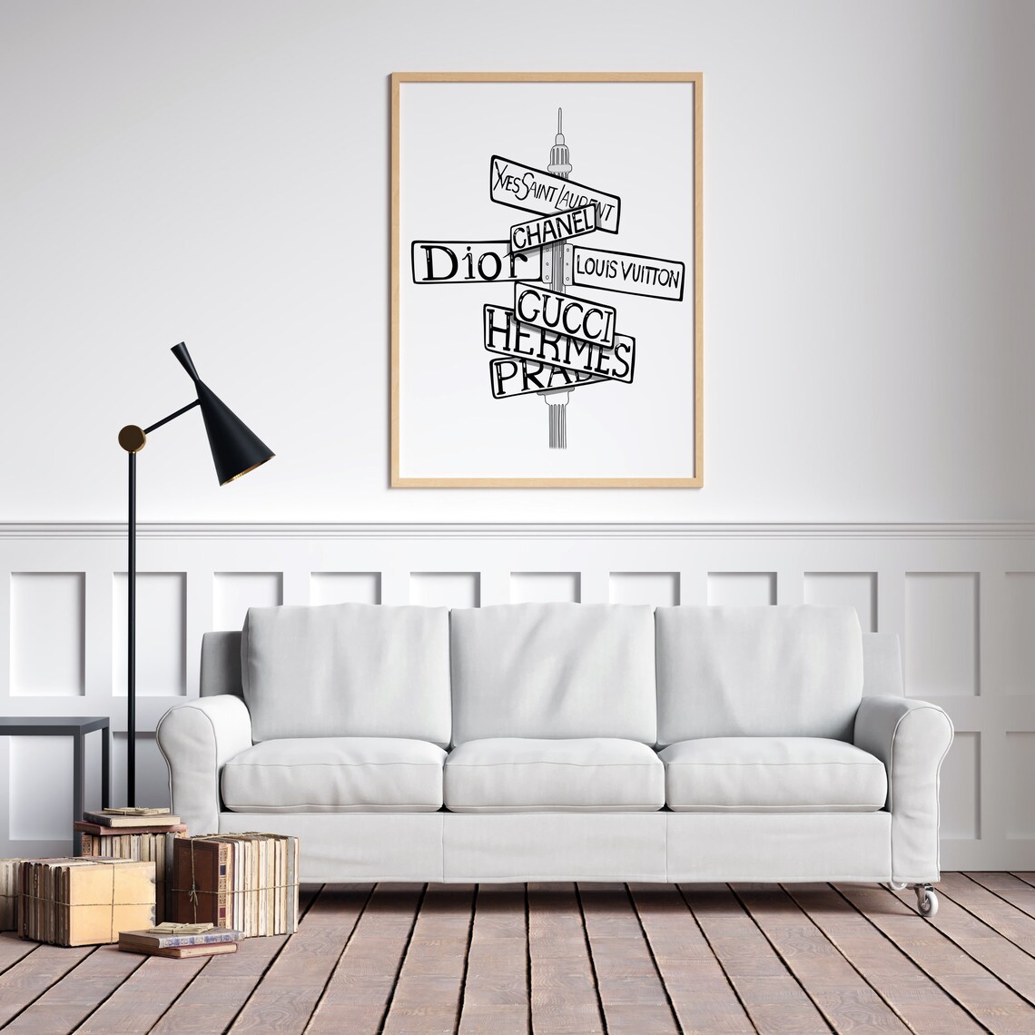 Fashion Brand Print Fashion Wall Art Fashion Illustration Etsy