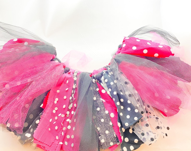 Rockstar Fabric Pink and Black Tutu for Costumes and Playtime Christmas Accessories for Last Minute Gift