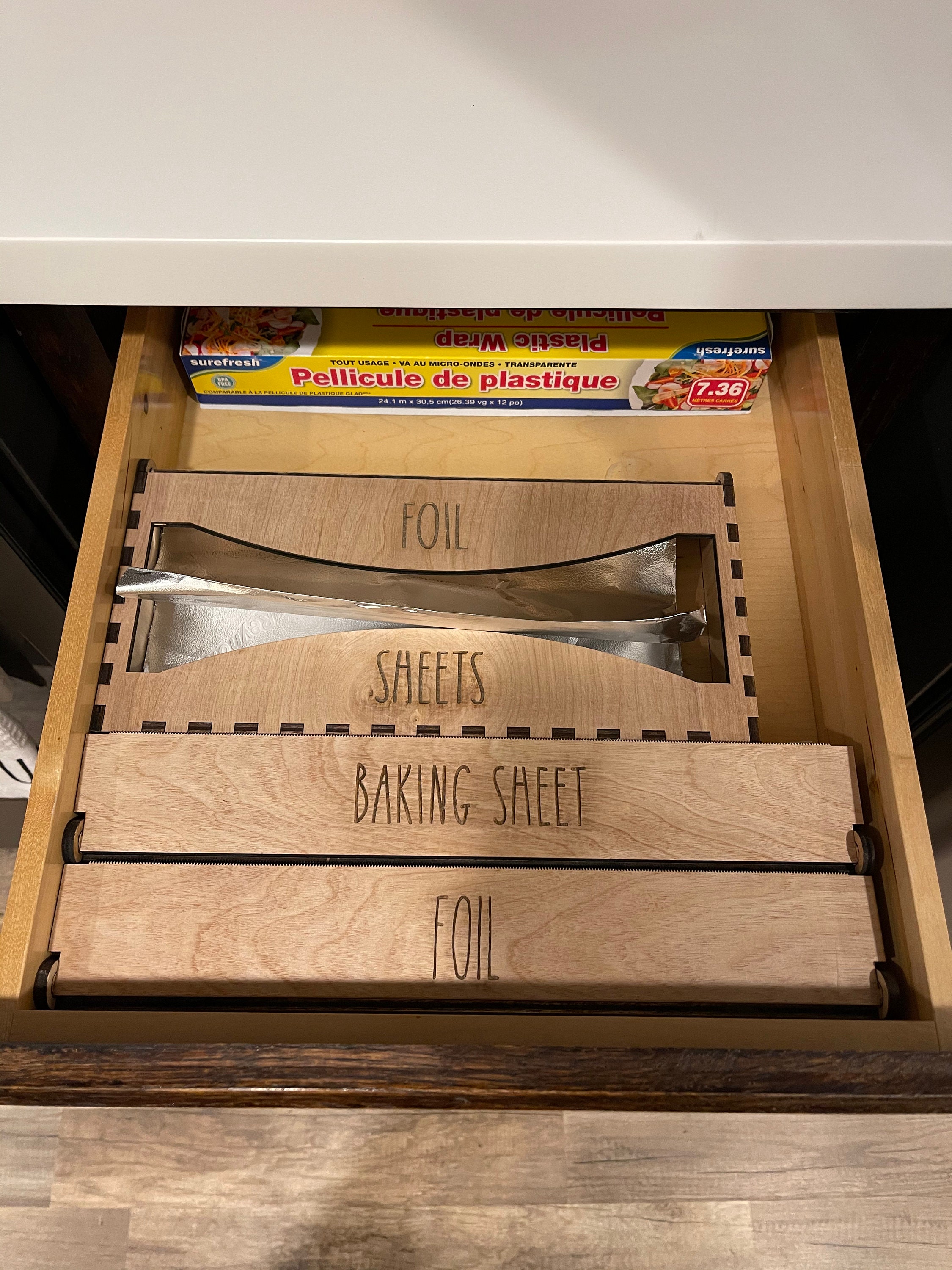Kitchen Drawer Organizer Ziplock Box storage Baggie Etsy