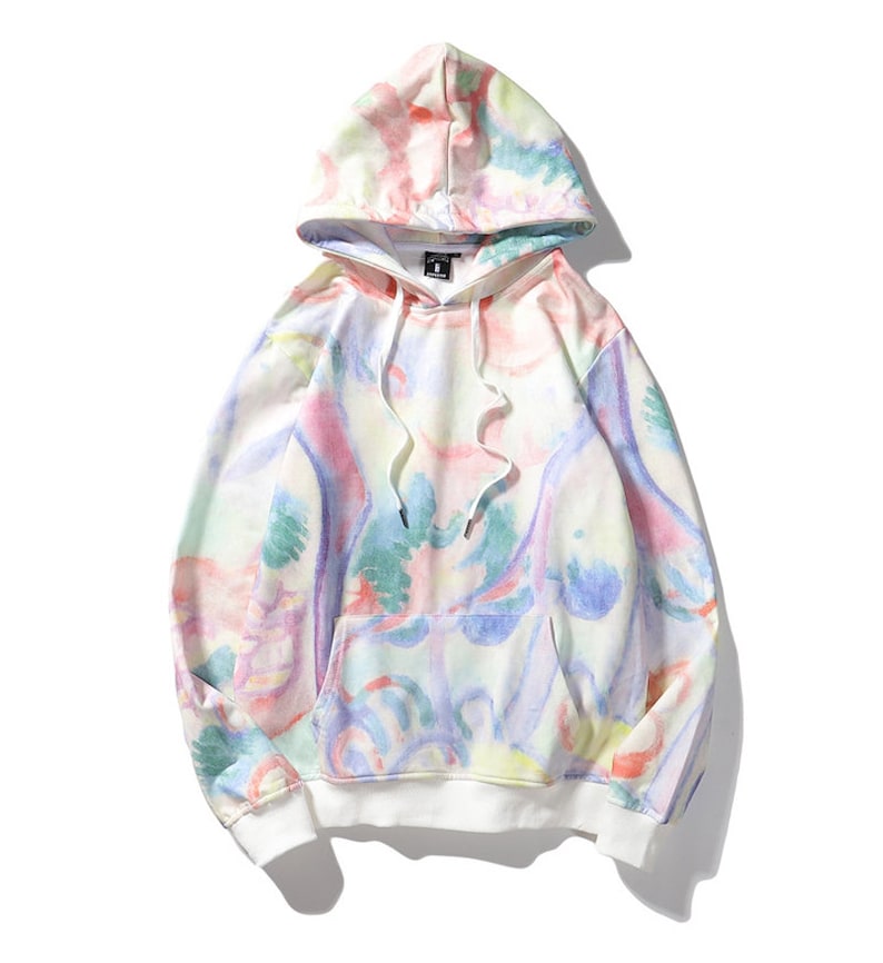 Tiktok Tie dye hoodie supreme rainbow color pink winter | Etsy