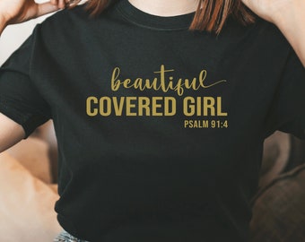 Hermosa camisa cubierta Psalm 91, camisa cristiana, camisa de fe, camisas religiosas, camisa del Señor, camisa de Jesús, camiseta unisex