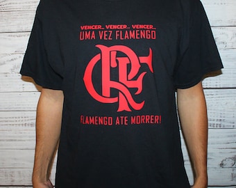 Camiseta gráfica de fútbol Flamengo Brasil, Camiseta Brasil, Regalo para él, regalo para ella, regalo personalizado, Camiseta unisex adulto y joven.