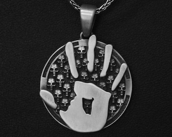 Skyrim Dark Brotherhood Pendant We Know Thieves Guild The Elder Scrolls Geek Gift Jewelry Necklace Video Game, Gamer, Memorial Gift