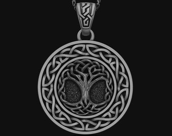 Personalized Gift Yggdrasil Necklace Norse Mythology Pagan World Tree of Life Pendant Viking Accessory Nature Jewelry