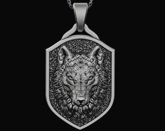 Wolf Necklace, Wolf Jewelry, Wolf Pendant, Animal Jewelry, Howling Wolf, Silver Wolf Necklace, Necklace For Women