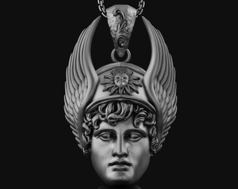 Hermes Gott Halskette Etsy