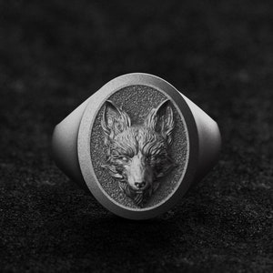 Fox signet ring best sale