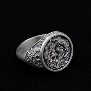 Mens Ring, Koi Fish Ring, Koi Ring, Fish Ring, Titanium Mens Ring, Japanese Ring, Gift For Him, Womans Ring, Fashion Ring, Unisex