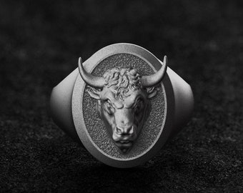 Bison/buffalo Ring .925 Sterling Silver Ring. Incredibly