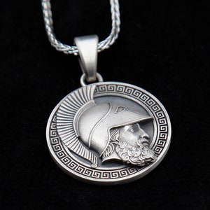 Spartan Helmet Handmade Silver Necklace, Spartan Helmet Silver Men Jewelry, Spartan Helmet Sterling Silver Pendant, Ancient Greece Men Gift