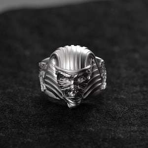 Bague momie égyptienne en argent - accessoire symbole Ankh, bijoux inspirés de l&#39;égypte ancienne, bague tendance unique