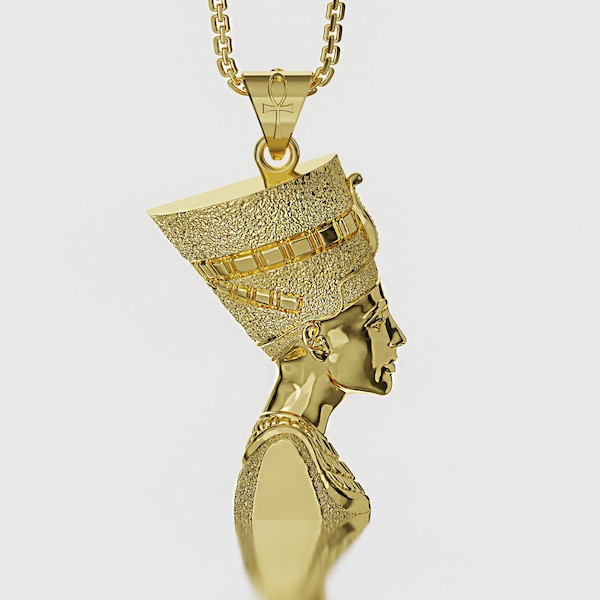 18k gold nefertiti necklace Sale