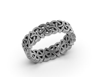 Celtic Ring, Celtic Wedding Band, Celtic Jewelry, Irish Ring, Celtic Wedding Ring Viking Ring Wedding Mens Wedding Trinity Knot Ring