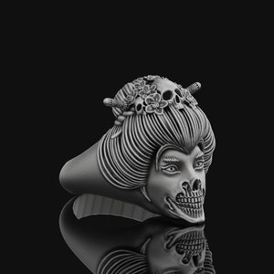 Silver Geisha Ring, Japan, Japanese Jewellery, Japanese Art, Geisha Jewellery, Hair Ornament, Traditional Japanese Jewelry