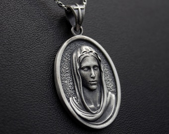 St Mary Magdalene Divine Feminine Jewelry Faith Pendant Confirmation Gifts Religious Necklace Christmas, Birthday