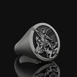 St michael signet deals ring