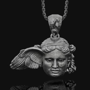Silver Hypnos Pendant, Greek Jewelry, Hypnos, Classical, Gothic, Mythological, Greek God, Greek Mythology, Gift For Him
