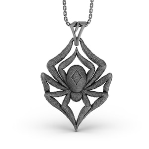 Silver Tarantula Pendant - Arachnid Charm, Spider Lover Jewelry, Unique Tarantula Necklace, Gift Idea
