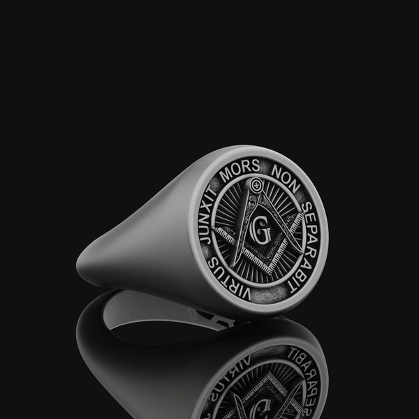 Masonic Ring, Freemason Ring, Masonic Jewelry, Master Mason Ring, Freemason, Skull Ring, Mason Ring, Masonic Rings, Masonic Signet Ring