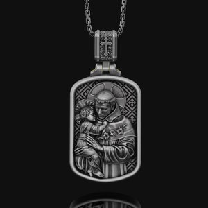 Saint Anthony, Patron Saint of Lost Things, Men's and Women's Pendant