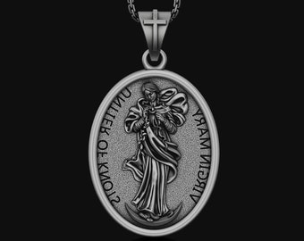 Mary Untier of Knots, Our Lady, Virgin Mary Medal, Virgin Mary, Catholic Gift, Catholic Medals, Confirmation Gift, Christian Jewelry
