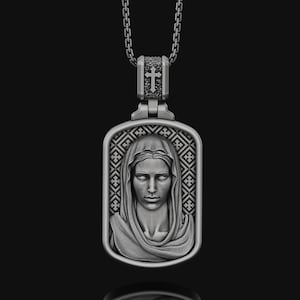 St Mary Magdalene of Canossa Sterling Silver Pendant, Valentine Gift For Her, Women&#39;s Necklace, Religious Jewelry, Pendant for Women