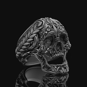 Skull Ring, Gothic Ring, Gothic Jewelry, Skull, Skull Jewelry, Gothic, Biker Ring, Gift For Him, Goth Ring, Silver Skull Ring, Punk