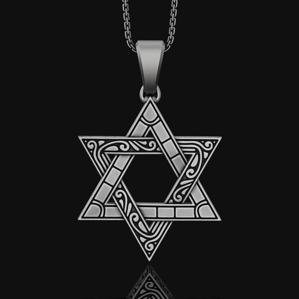 Star of David Pendant, Symbol of Jewish Faith, Elegant Hexagram Necklace, Emblem of Heritage & Unity