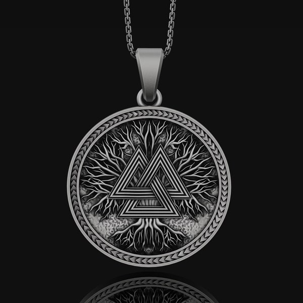 Valknut Pendant Sterling Silver Valknut Necklace Viking Jewelry Valknut Viking Pendant Valknut Viking Necklace Norse