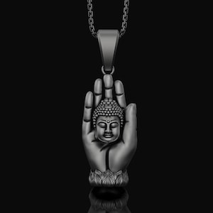Buddha Necklace, Yoga Jewelry, Buddhism Jewelry, Buddha Pendant, Buddhist Necklace, Yoga Necklace, Buddhism Hinduism, Buddha Charm