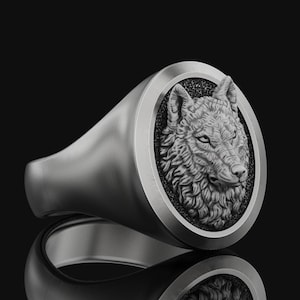 Men&#39;s 925 Silver Wolf Signet Ring Jewelry Gift for Men Animal Head Accessory New Year Gift Valentine Gift, Gift Ideas Women&#39;s Wolf Ring