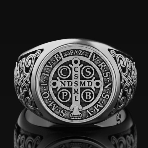 Silver Religious Jewelry Knights Templar Ring Mens Accessory Etsy